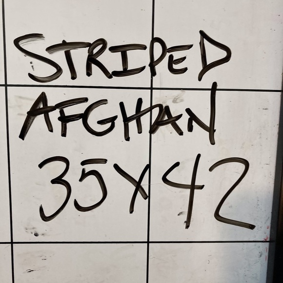 Crochet Multistriped Afghan Blanket Coastal Granny Farmhou… - Picture 6 of 6